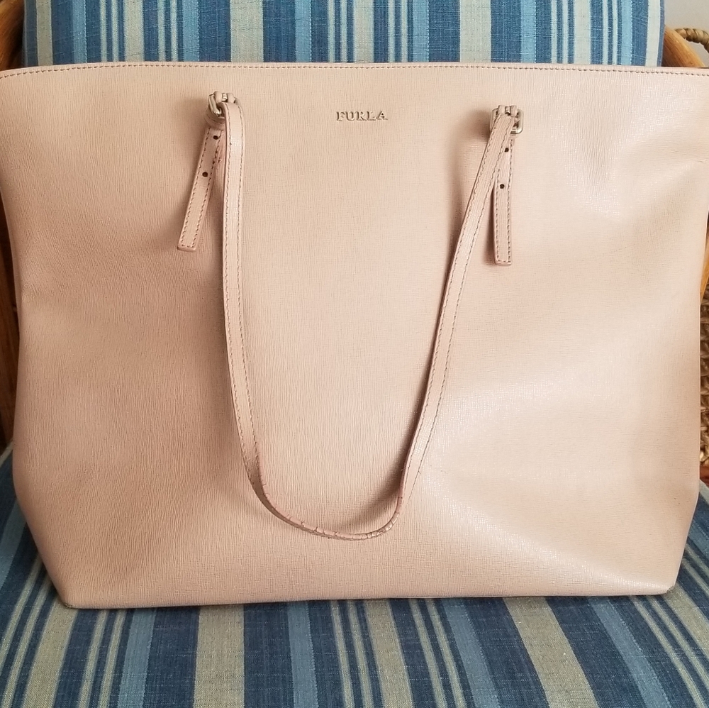 Furla tote purse, light dusty pink
